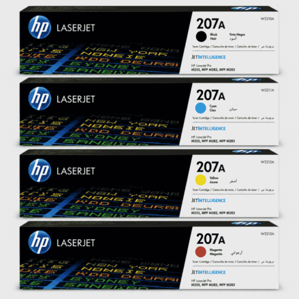HP 207A (Black, Cyan, Yellow, Magenta) Original LaserJet Toner Cartridge