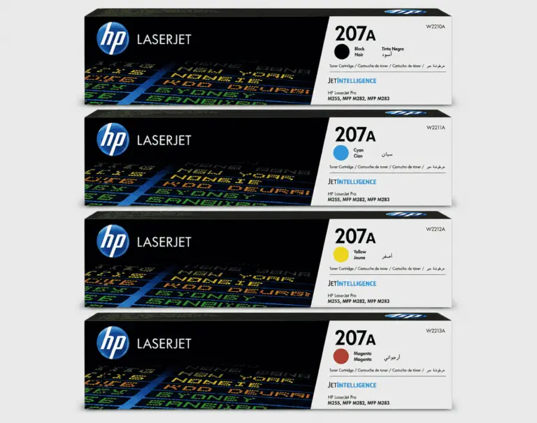 HP 207A (Black, Cyan, Yellow, Magenta) Original LaserJet Toner Cartridge