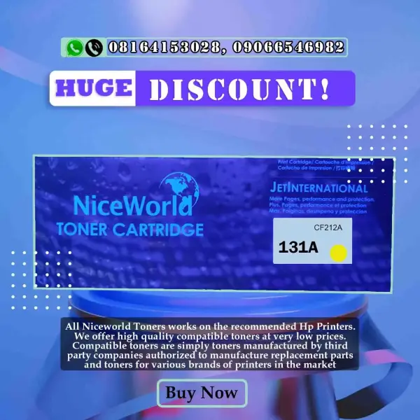 Niceworld 131A YELLOW Compatible Toner Cartridge in Lagos