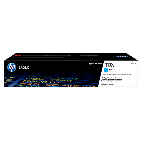 HP 117A Cyan Toner Cartridge W2071A W2071-00901a EMEA_M2187975