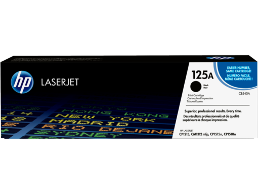 HP 125A Black Original LaserJet Toner Cartridge (CB540A)