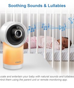 1080p Smart WiFi Remote Access 360 Degree Pan & Tilt Video Baby Monitor with 7