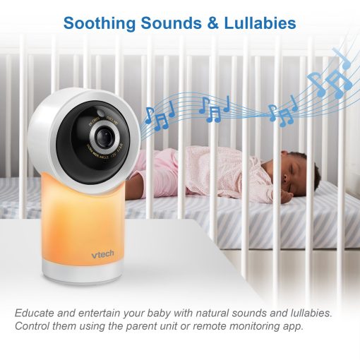 1080p Smart WiFi Remote Access 360 Degree Pan & Tilt Video Baby Monitor with 7" High Definition 720p Display, Night Light