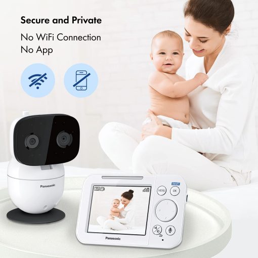 Panasonic Baby Monitor with Camera and Audio, 3.5” Color Video