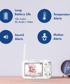 Panasonic Baby Monitor with Camera and Audio, 3.5” Color Video