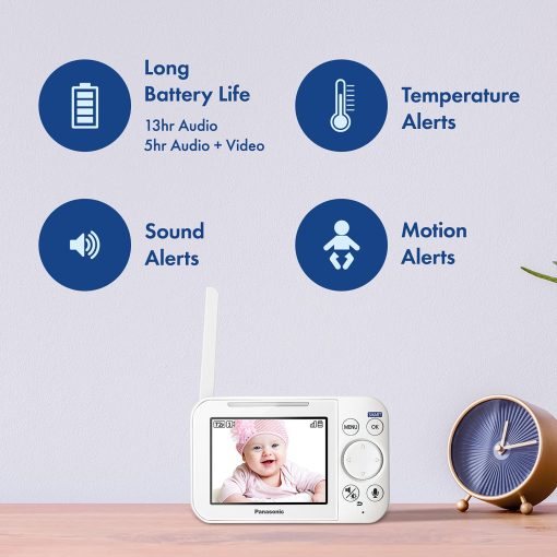 Panasonic Baby Monitor with Camera and Audio, 3.5” Color Video