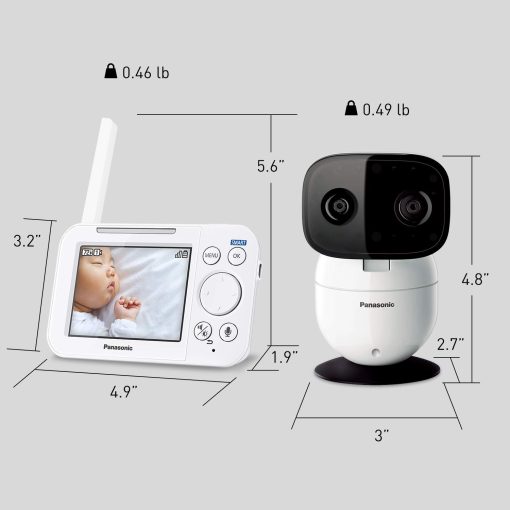 Panasonic Baby Monitor with Camera and Audio, 3.5” Color Video