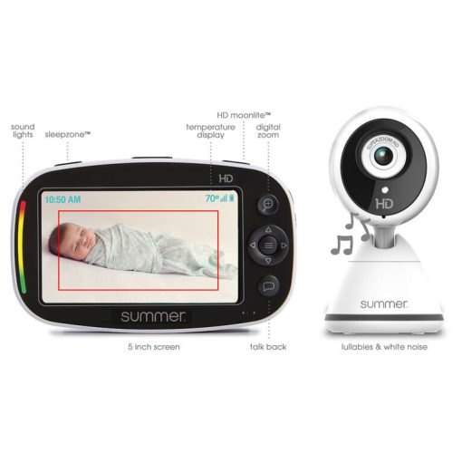 Summer Infant Baby Pixel DUO Zoom HD 5.0 Inch High Definition Video Monitor