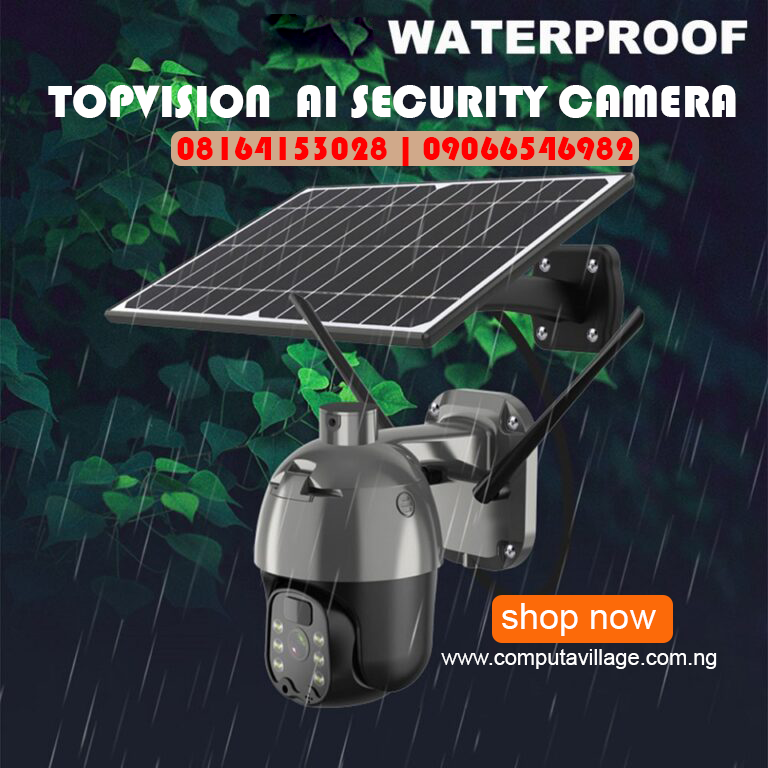 TOPVISION Wireless AI Solar Security Camera + Lighting